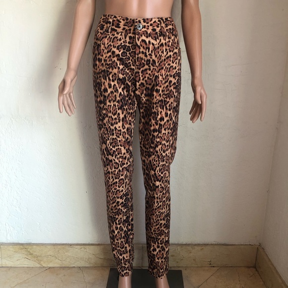 Alice + Olivia Leopard Stacey Bendet Skinny-Fit Denim Pants Women’s Size 10